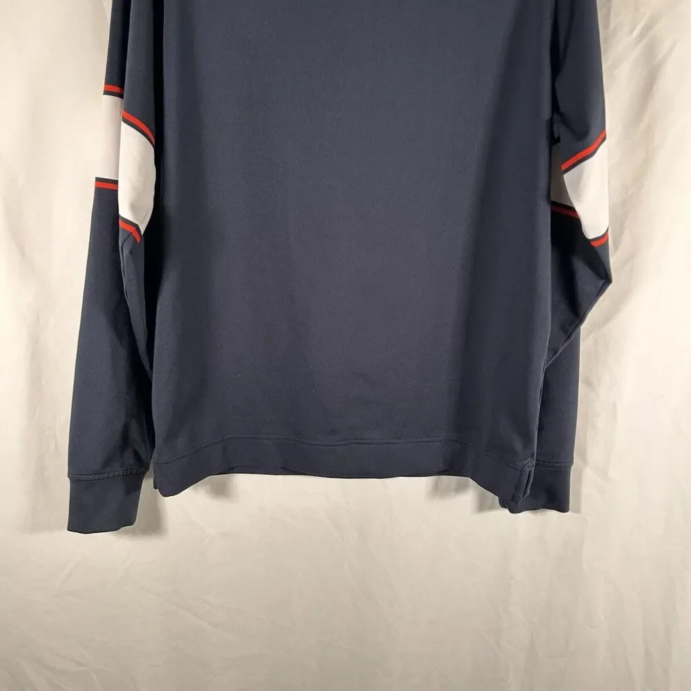 Footjoy Golf jacket Men's Medium Blue 1/4 Zip Long Sleeve Pullover - Picture 9 of 10